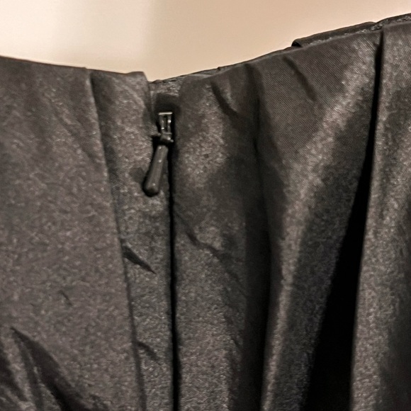 FINAL PRICE Bill Levkoff Ruched Bodycon Satin Ruffle Pleated Mini Dress - Picture 3 of 5